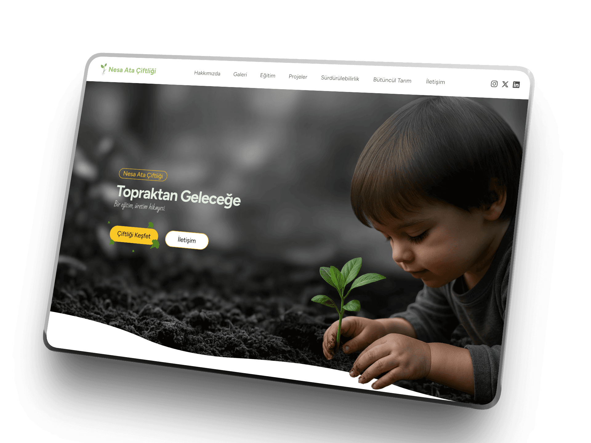 nesa ata ciftliwi website mockup