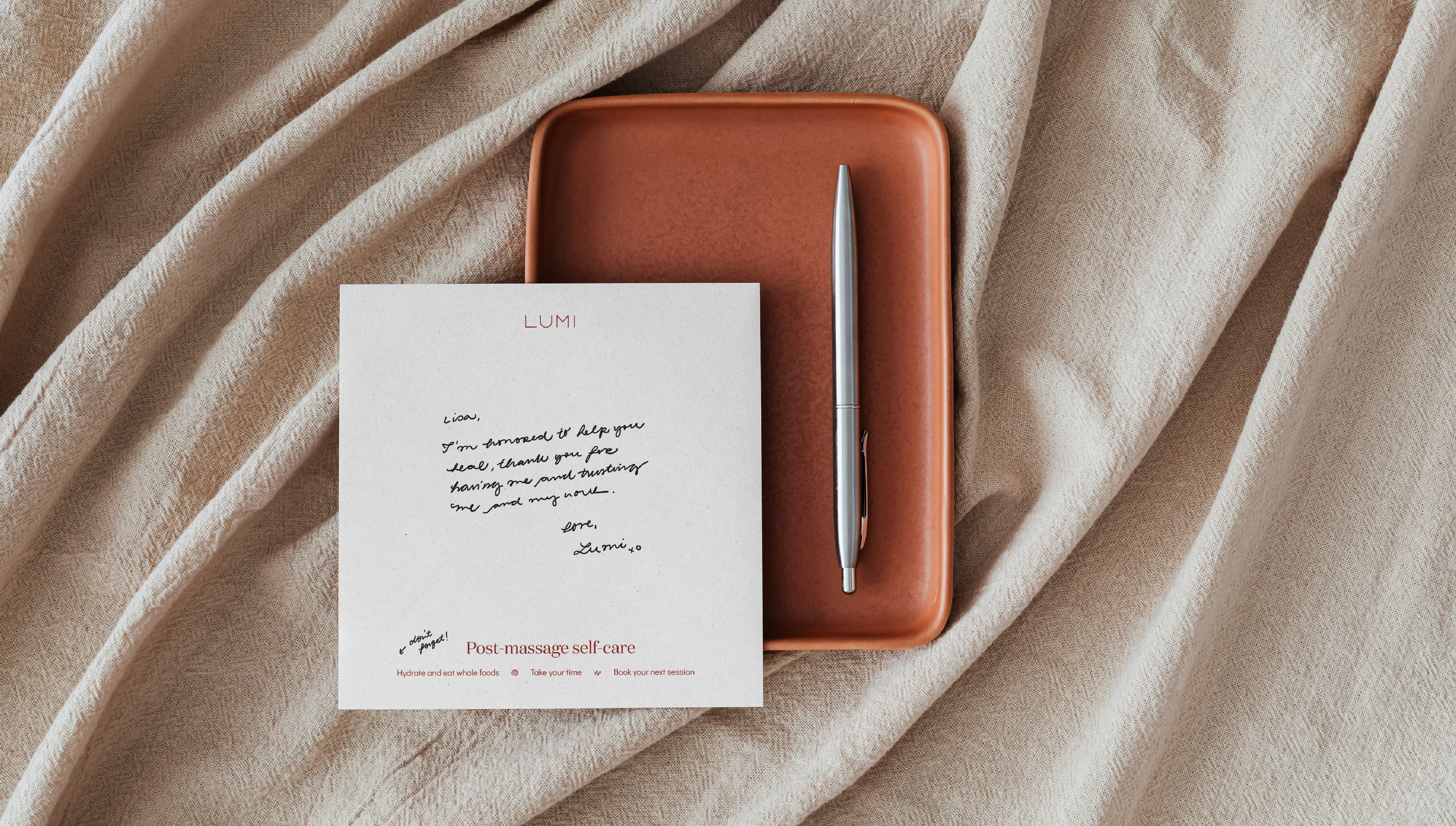 card stationery for massage therapist