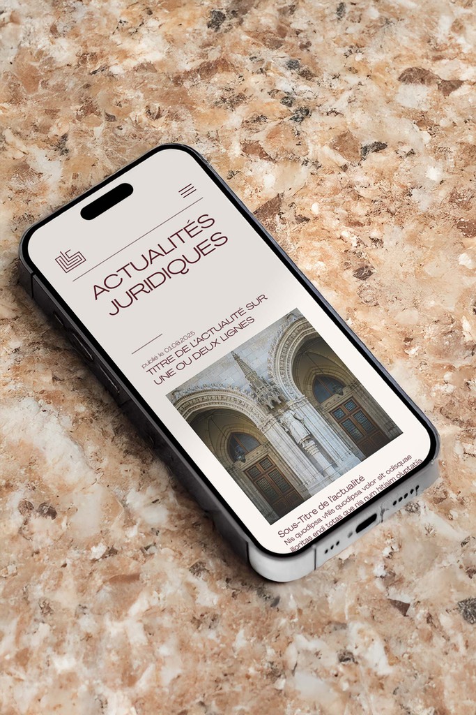 Conception et design du site web pour Thomas Berthet, avocat indépendant. Projet réalisé par Basalte, studio de design graphique spécialisé en identité visuelle et création de sites professionnels.