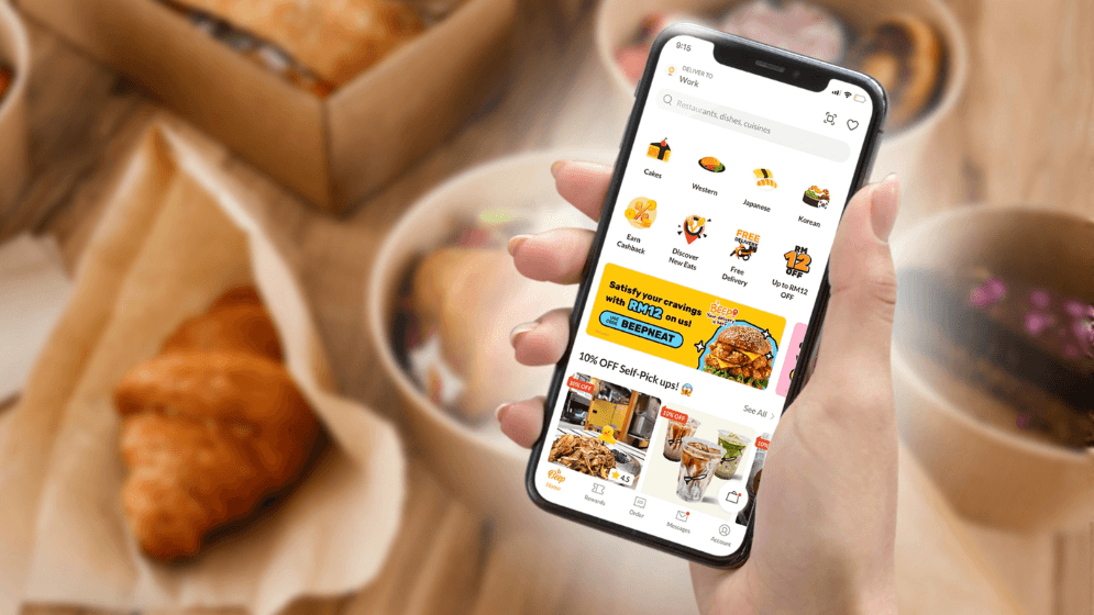 The Beep Delivery app on a phone