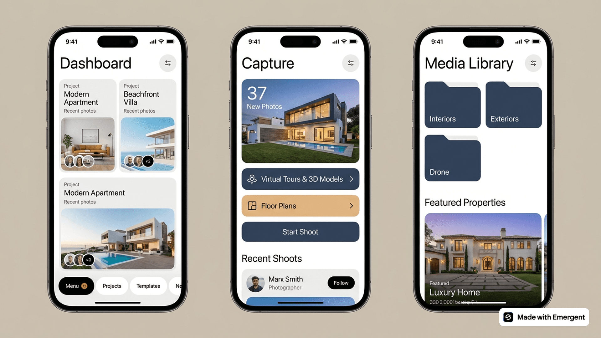 Real Estate Photography App Made With Emergent