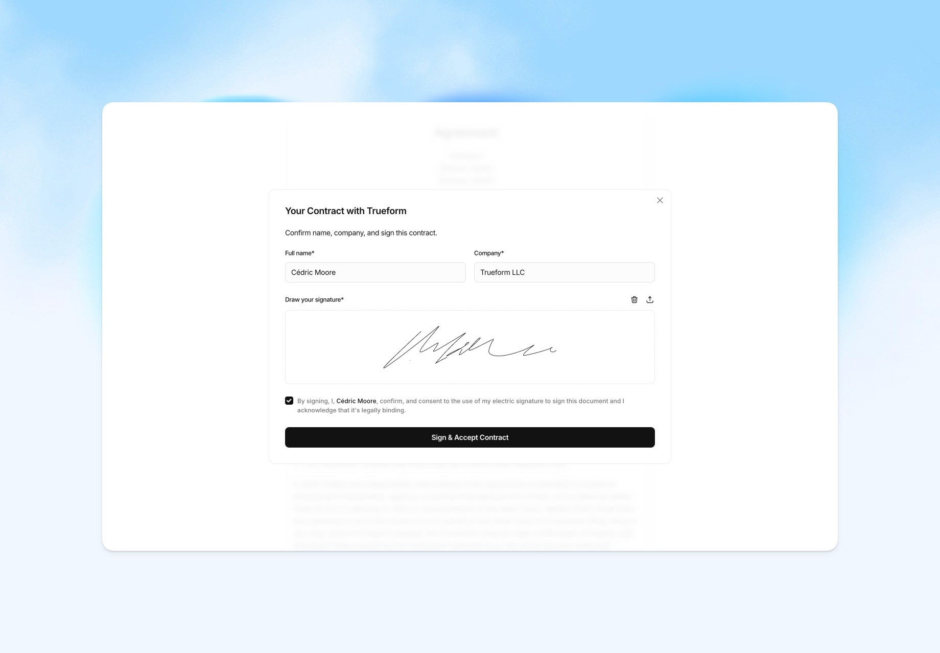 E-Signtures in Billow