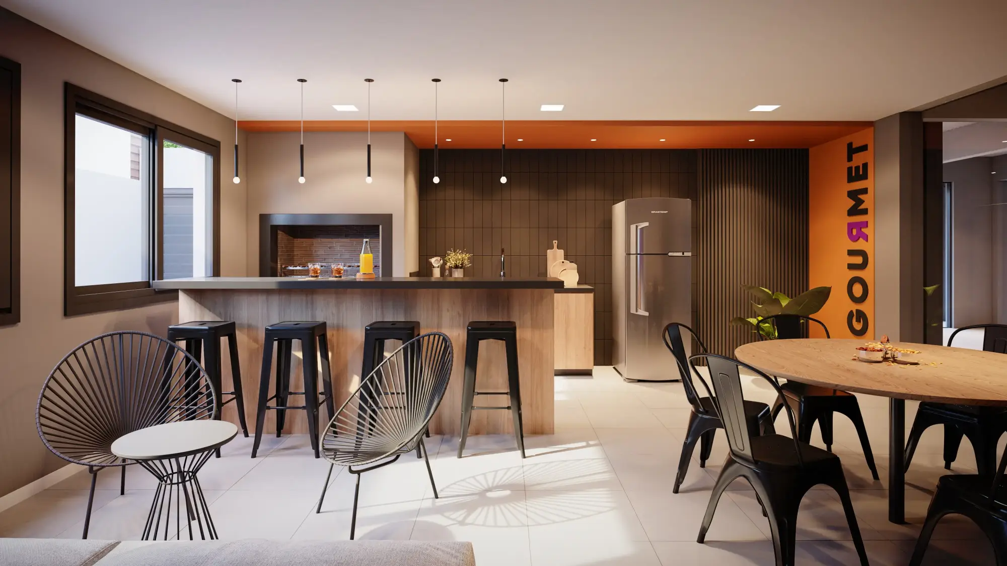 Área gourmet do empreendimento pleno urban santa cruz em pelotas