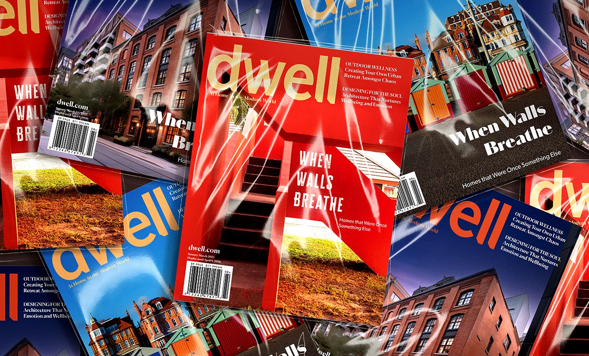 Image of Dwell magazines in a pile