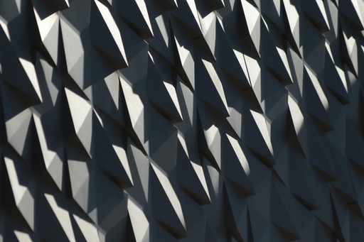 Abstract geometric pattern with sharp angles and shadows