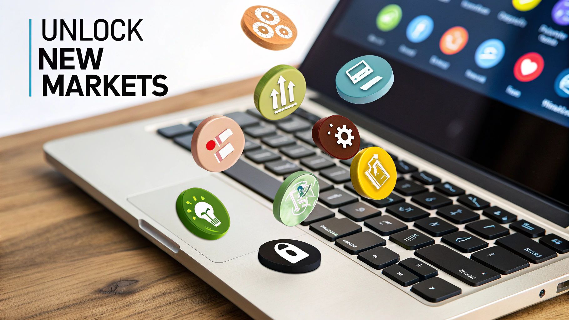 A visual representation of a physical asset, like a building, being transformed into digital tokens on a blockchain network.