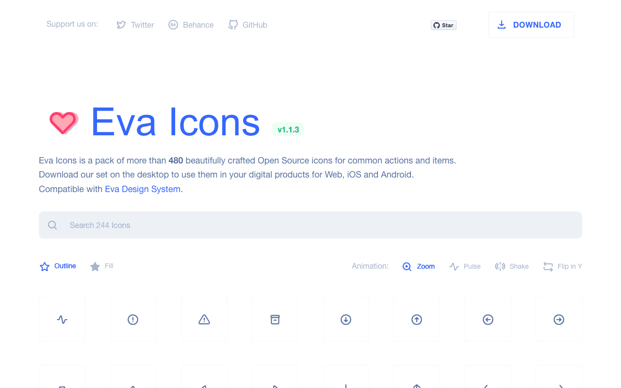 Eva Icons екранна снимка