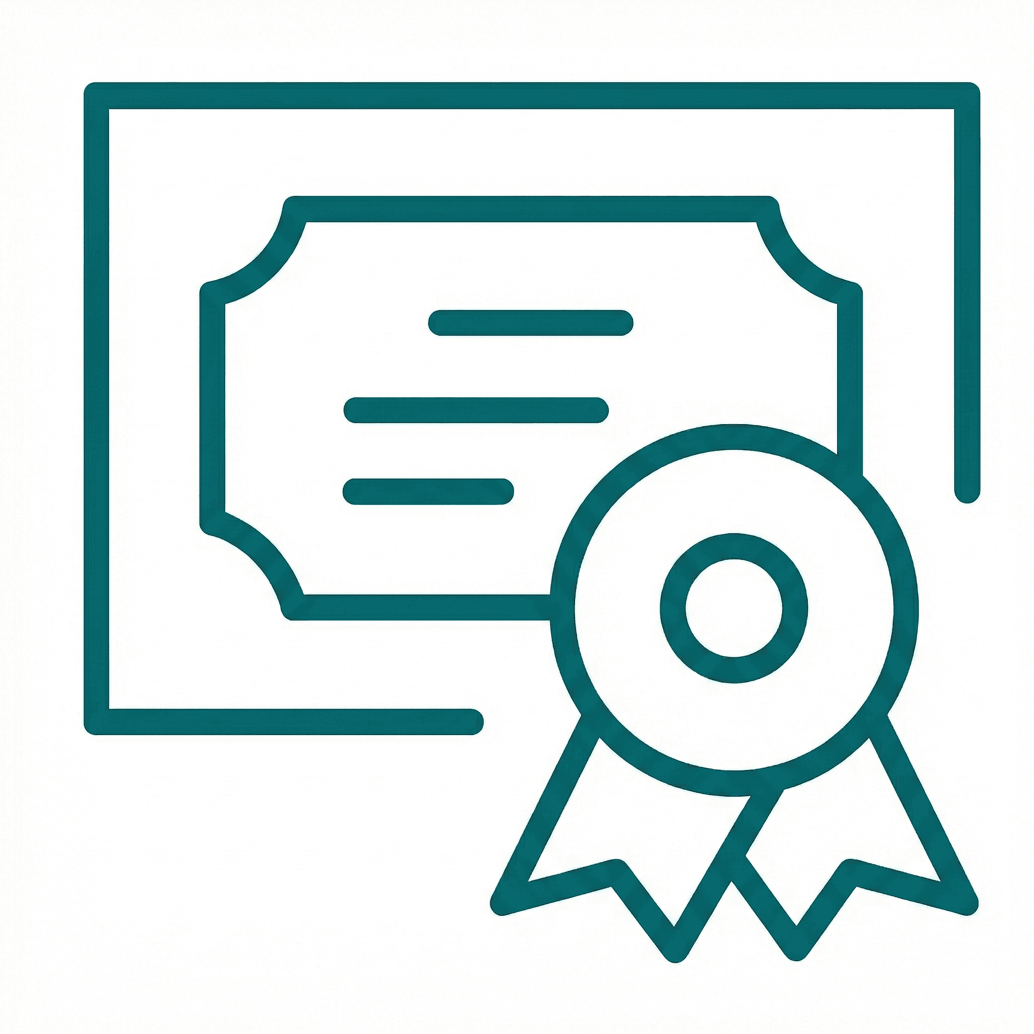 Ícone representando certificado de especialista em cardiologia.