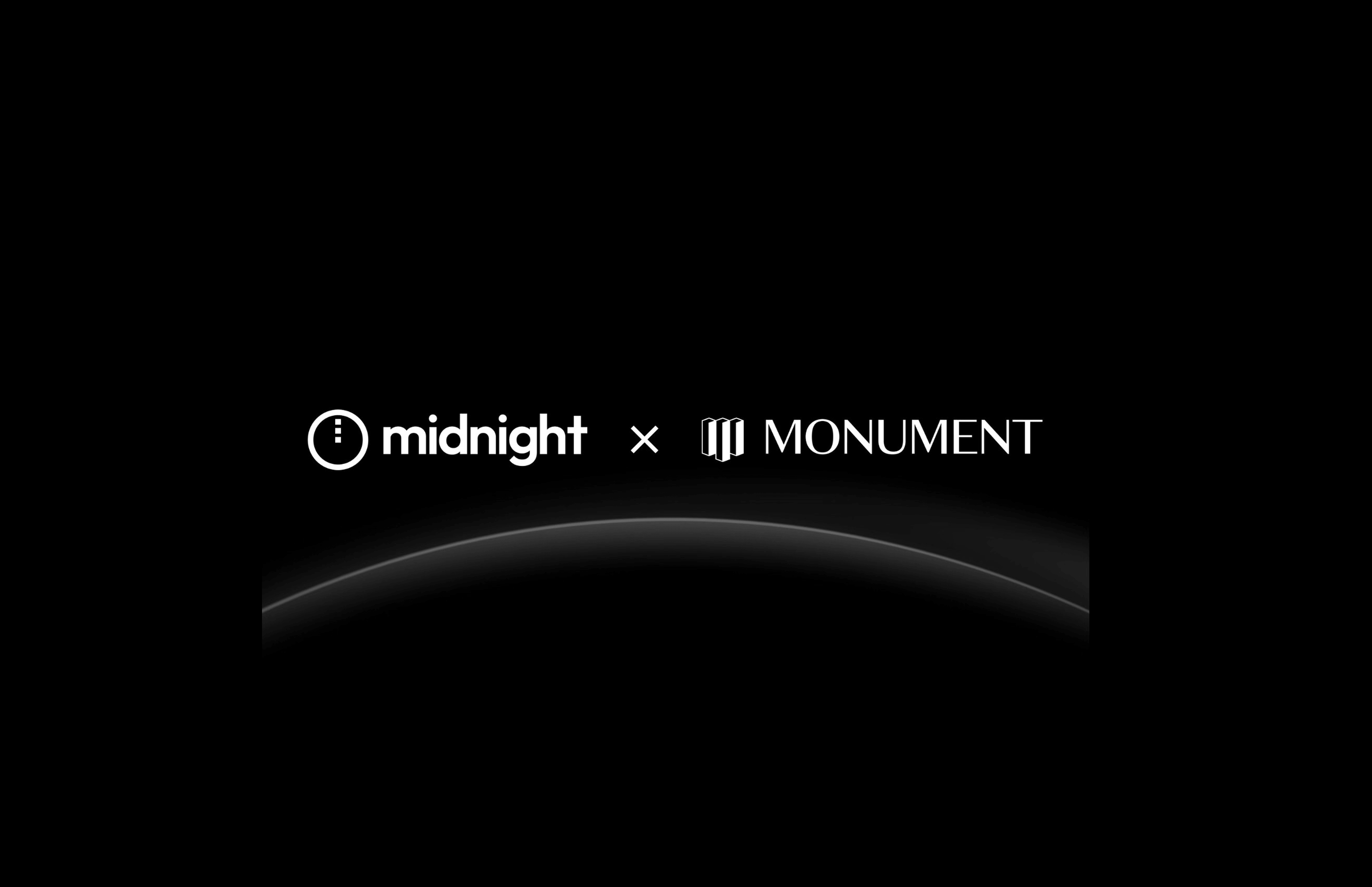 Midnight blockchain and Monument Bank partnership announcement logo 2026