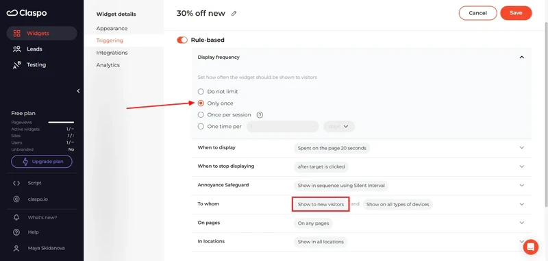 timer-popup-show-only-once-rule