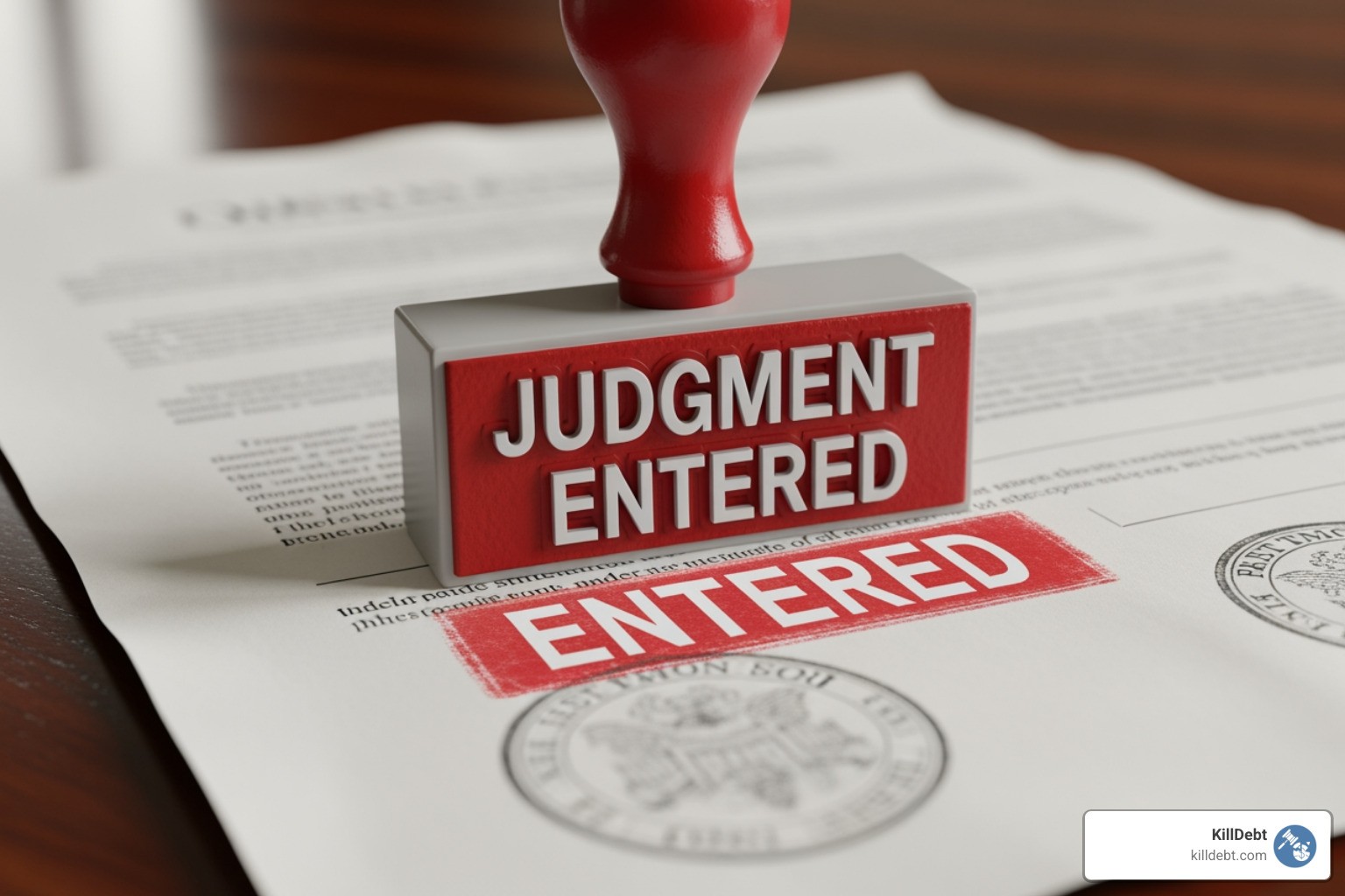 stamp showing "Judgment Entered" representing the consequence of missing deadlines