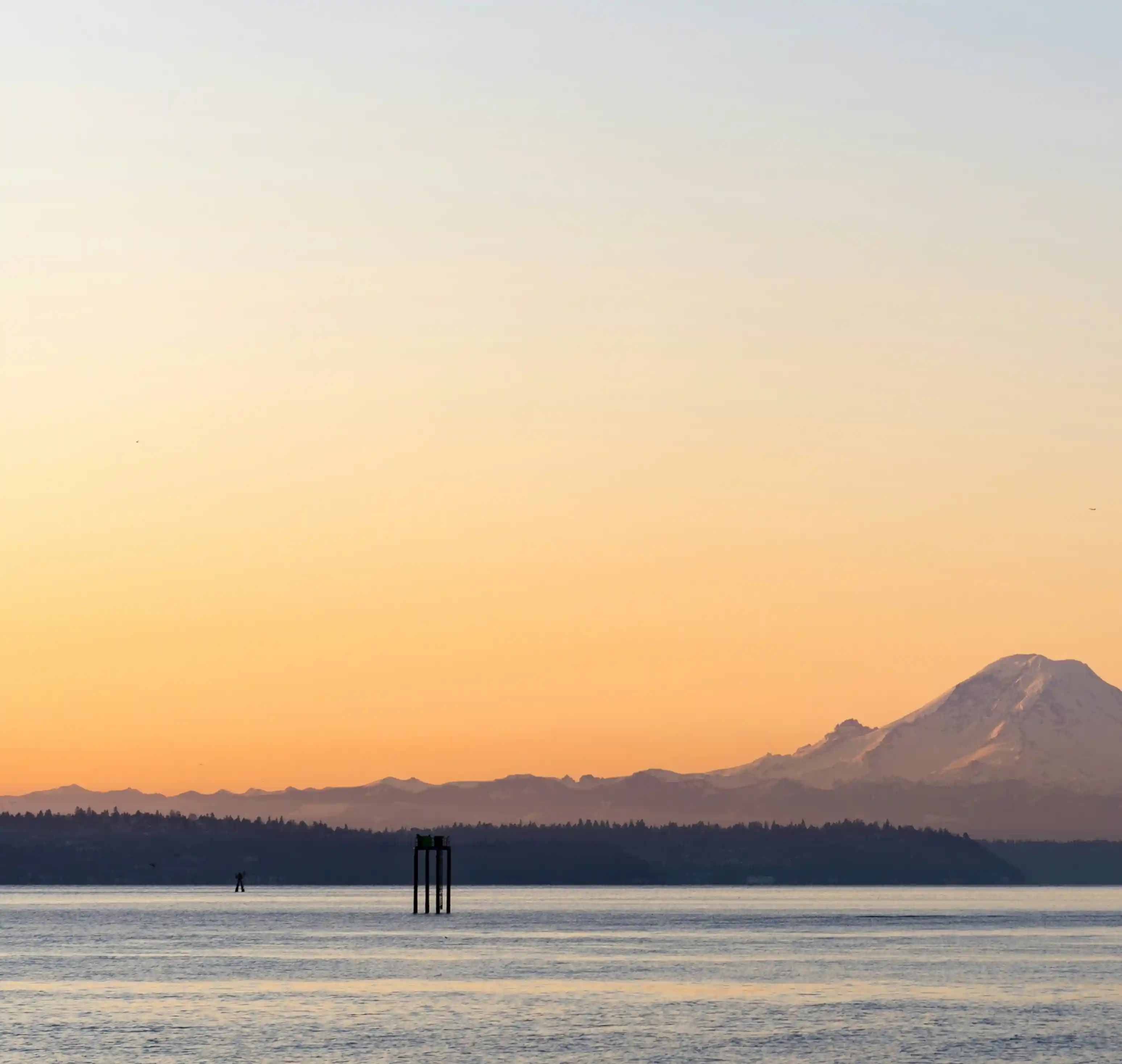 Sunset view of Puget Sound