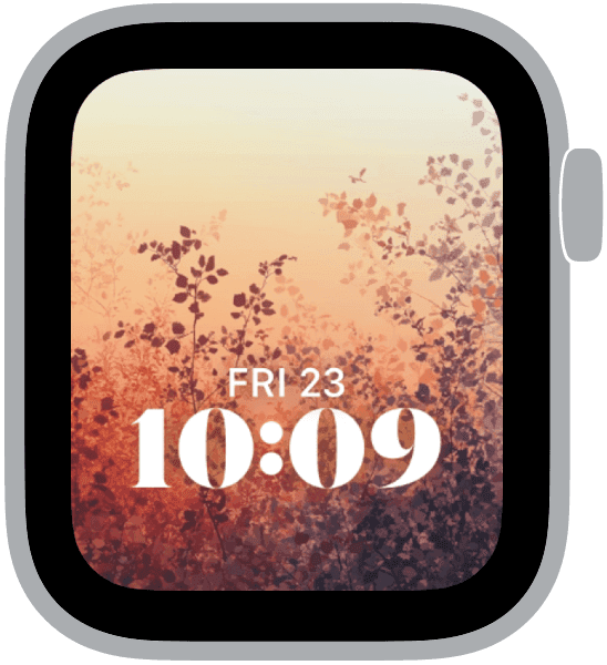 an apple watch face from the autumn gradients collection