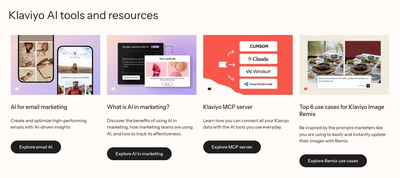 Klaviyo AI tools