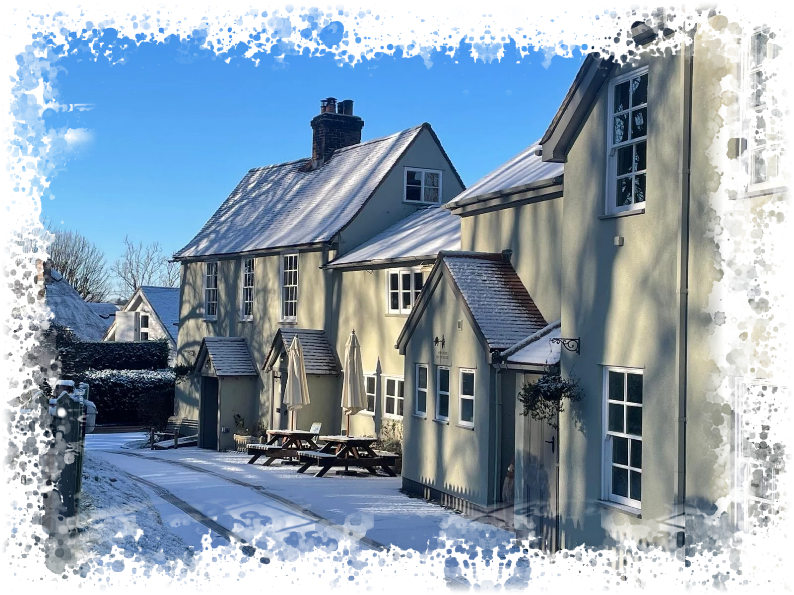 The Black Horse in the snow