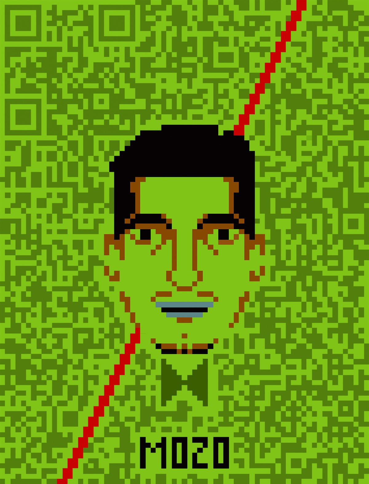 Pixel illustration of the peruvian footballer Miguel Trauco for Tschuttiheftli 2018.