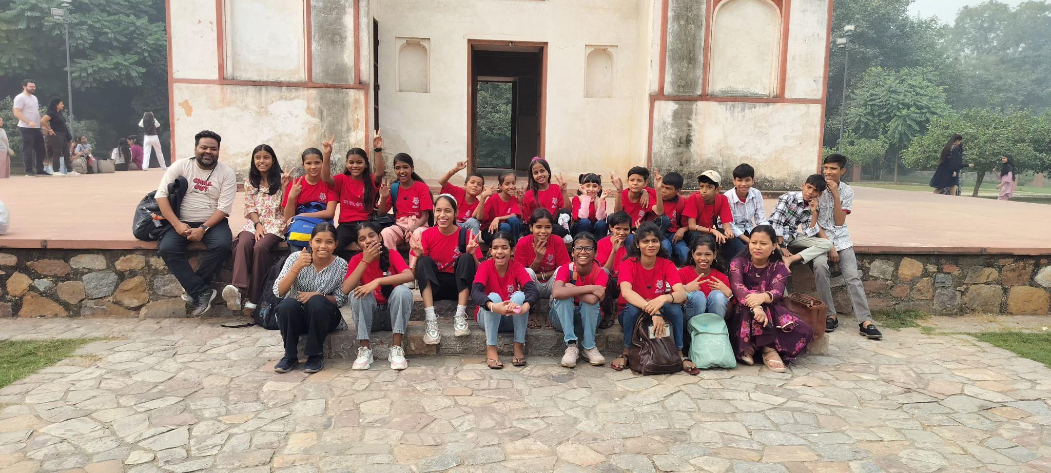 Close-up of a tree stump showing growth rings and a textured brown wood surface.