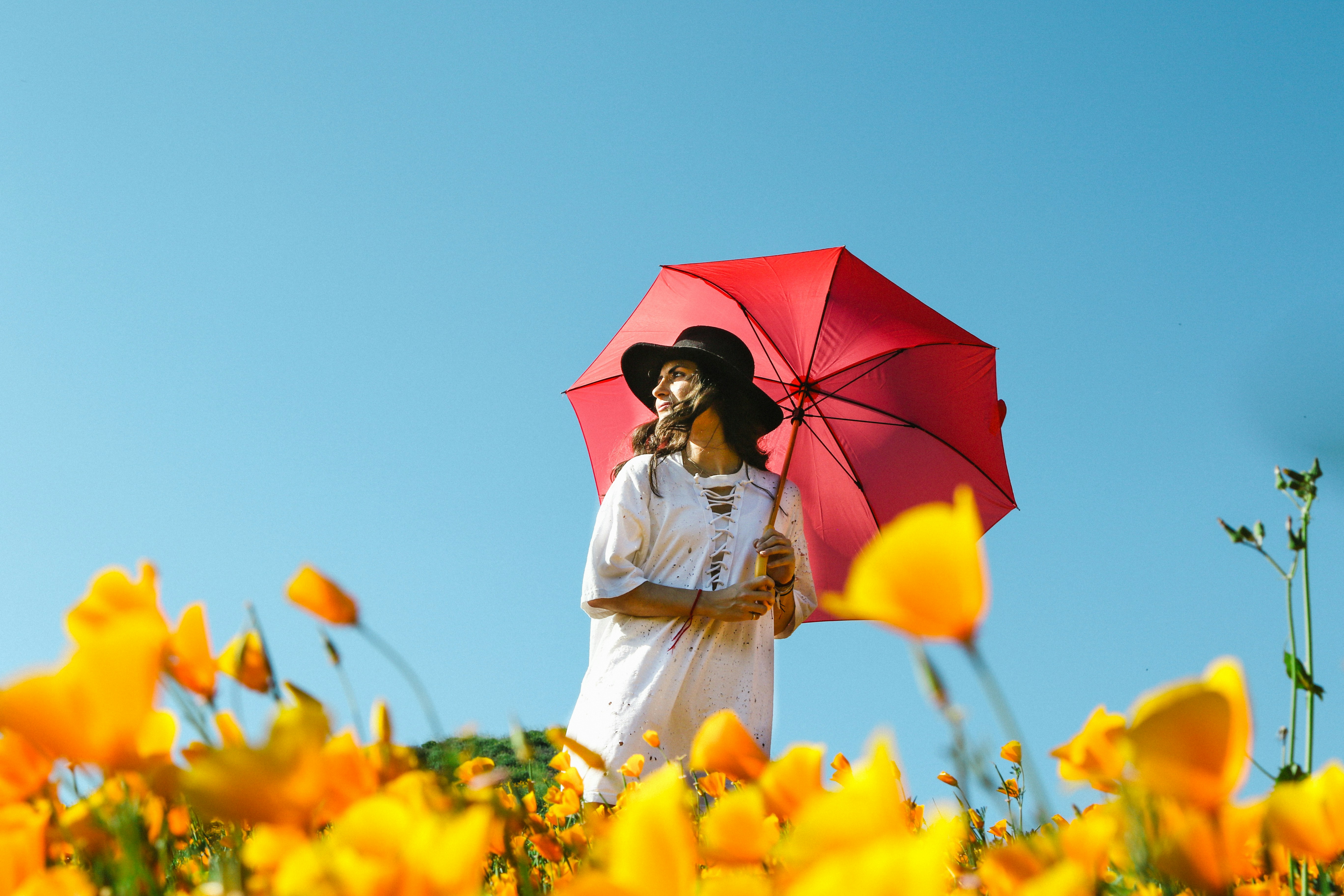 woman with umbrella - Soft Spring Color Analysis