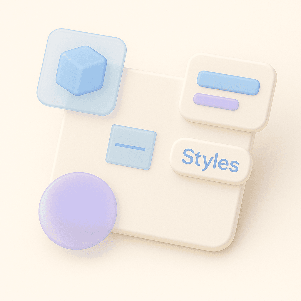 UI elemets representing styles