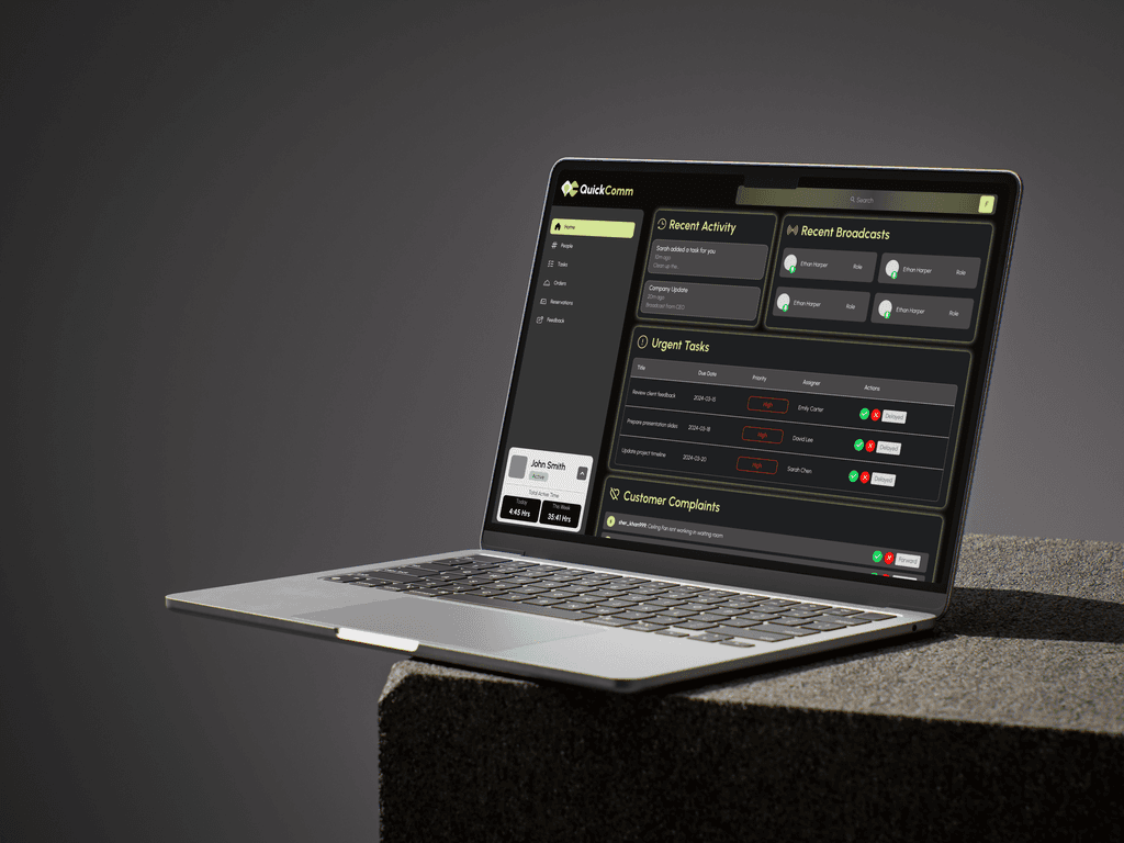 Tablet showing Streamline CRM UI