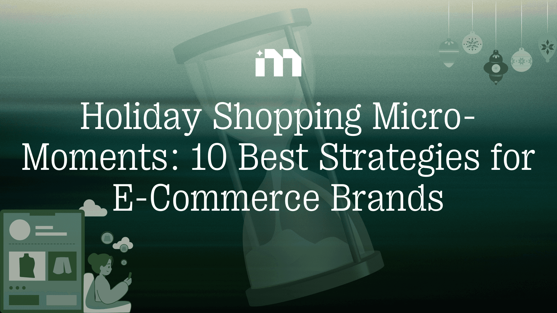 A shopper caught in a micro-moment shopping during holidays.