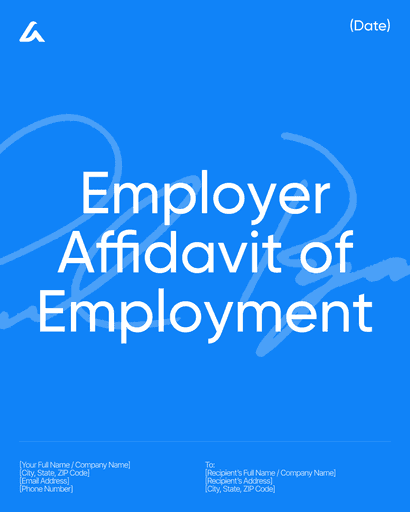 Employer Affidavit of Employment