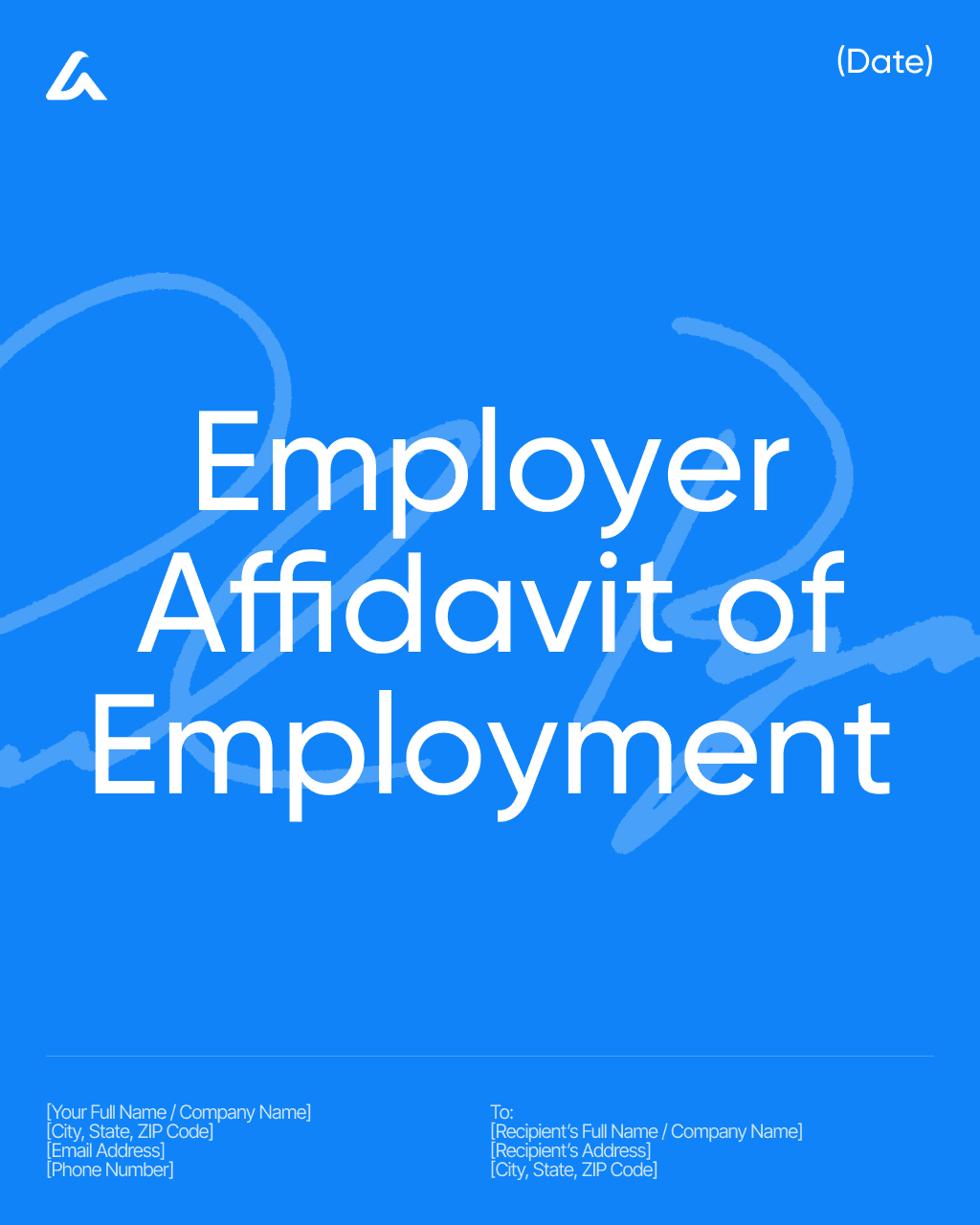 Employer Affidavit of Employment