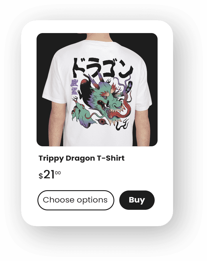 A tshirt in a store