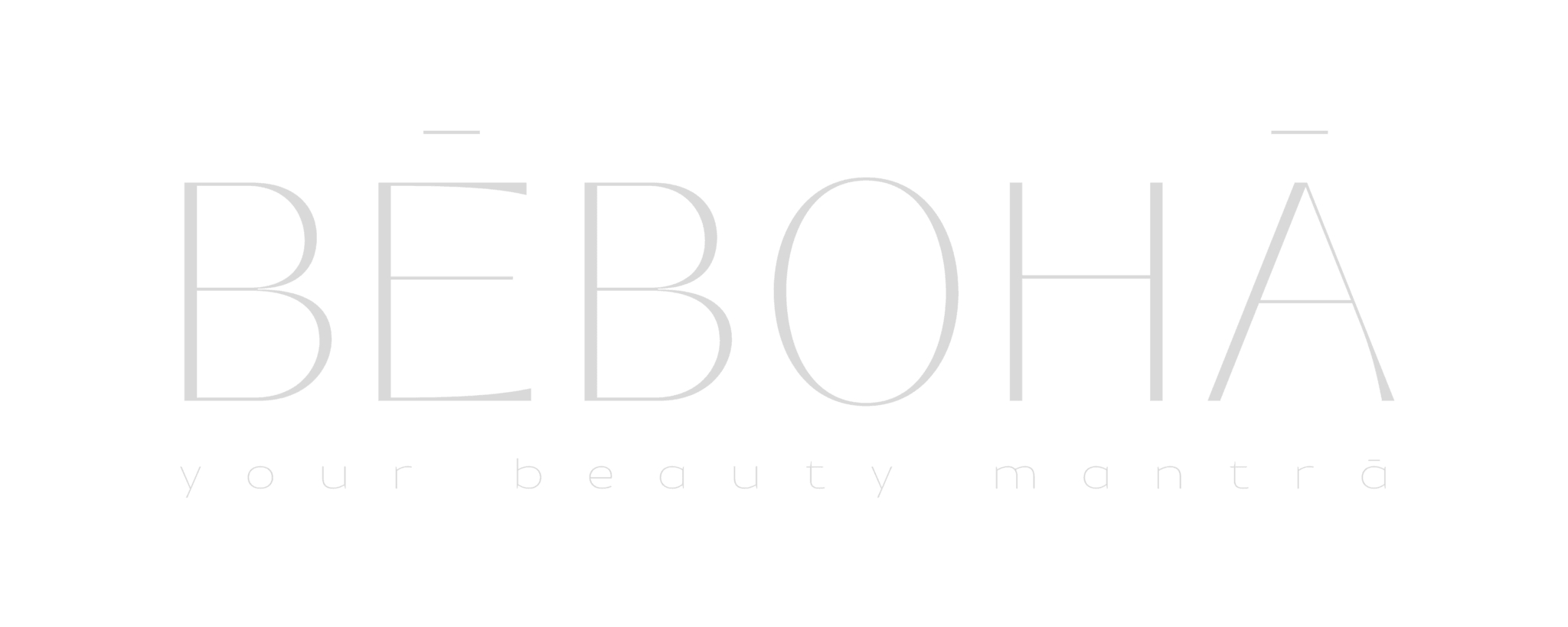 BĒBOHĀ - Logo White