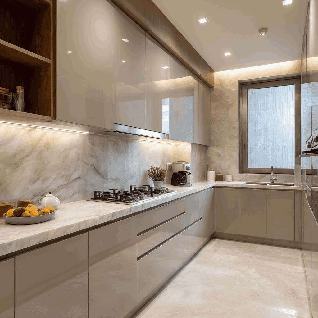 Light granite kitchen slabs