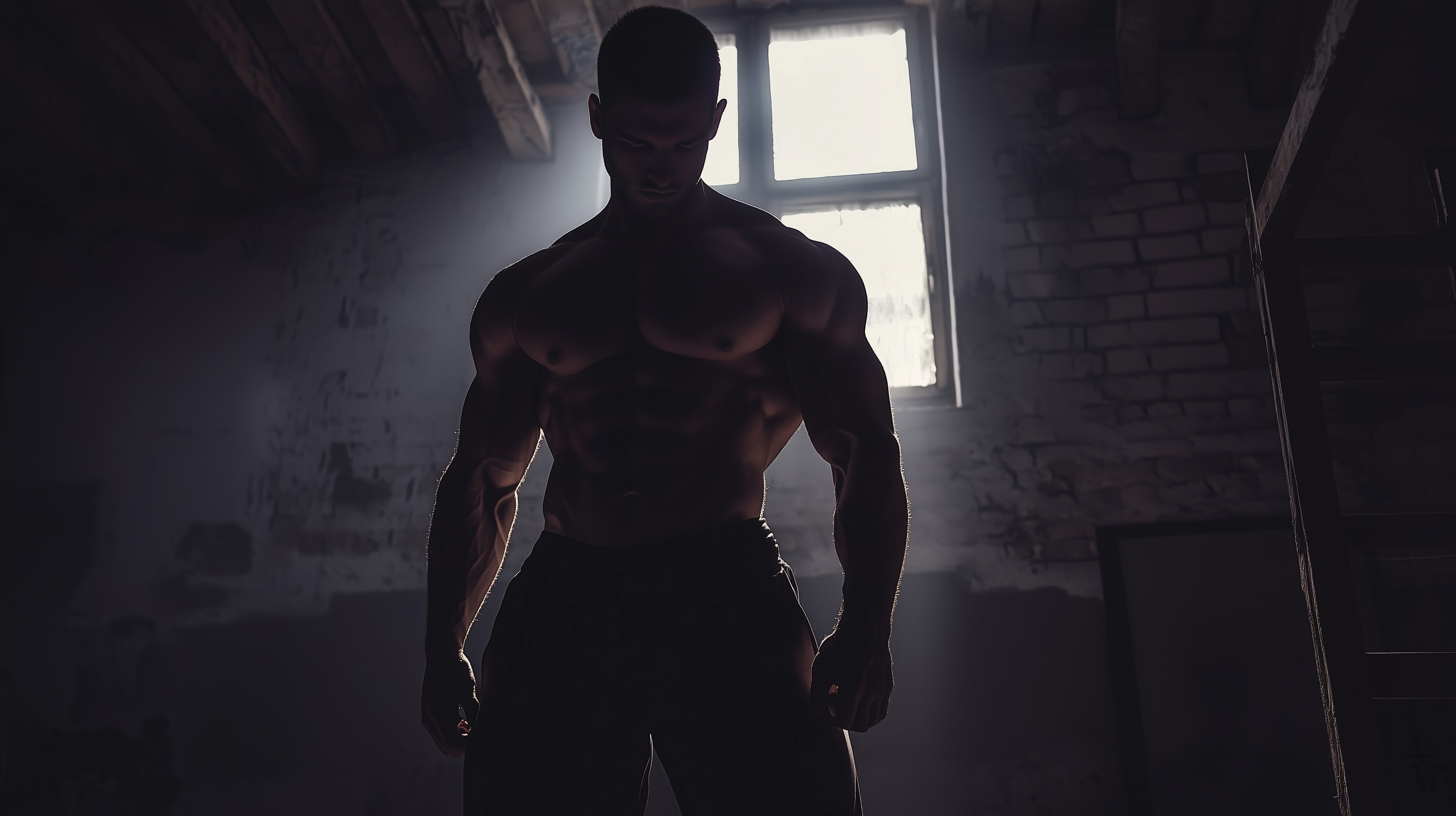 strong-men-posing-at-the-dark-space