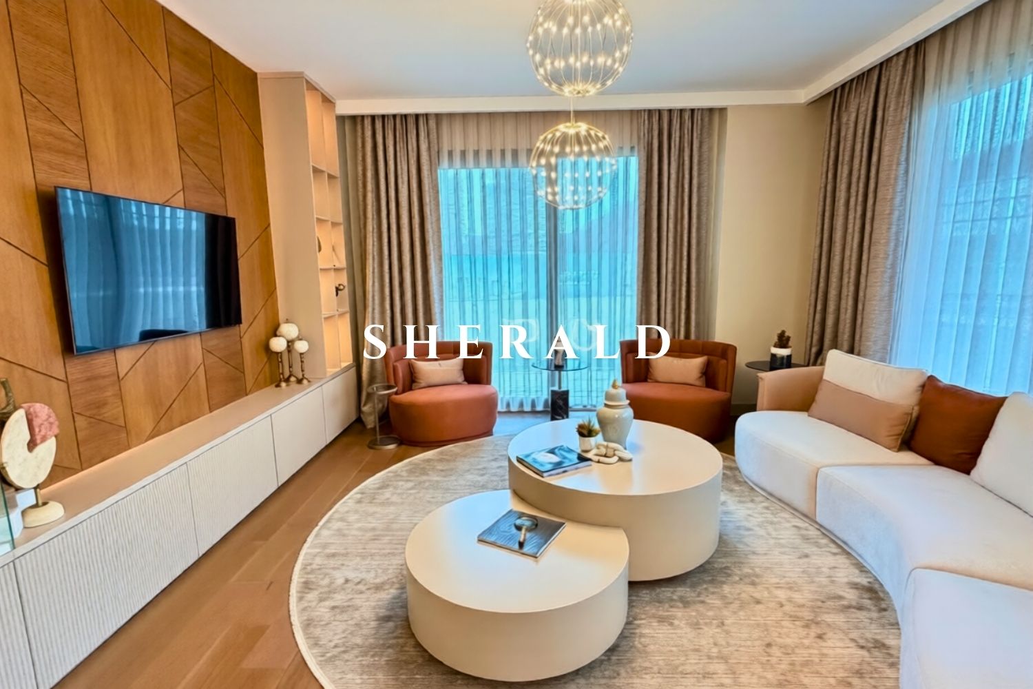 Maslak Koru and Vadistanbul area in Istanbul showing high-rise buildings and green landscape from above