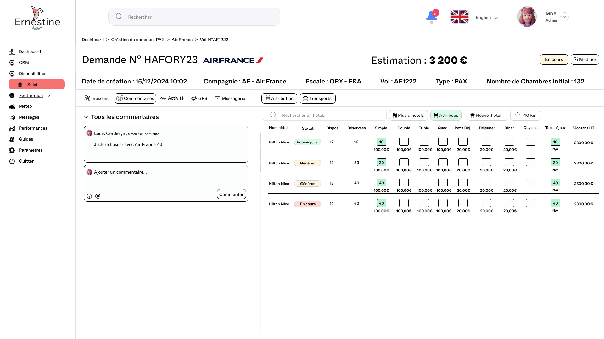 ernestine web app 40