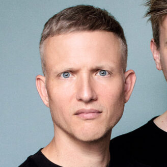 Two people in a close-up picture.