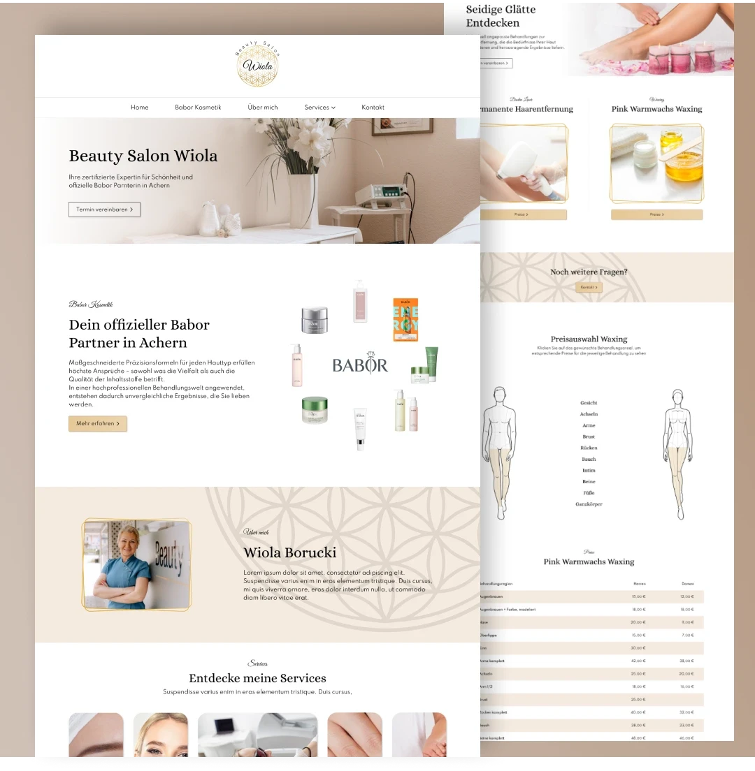 Showcase von Beauty Salon Wiola in Achern