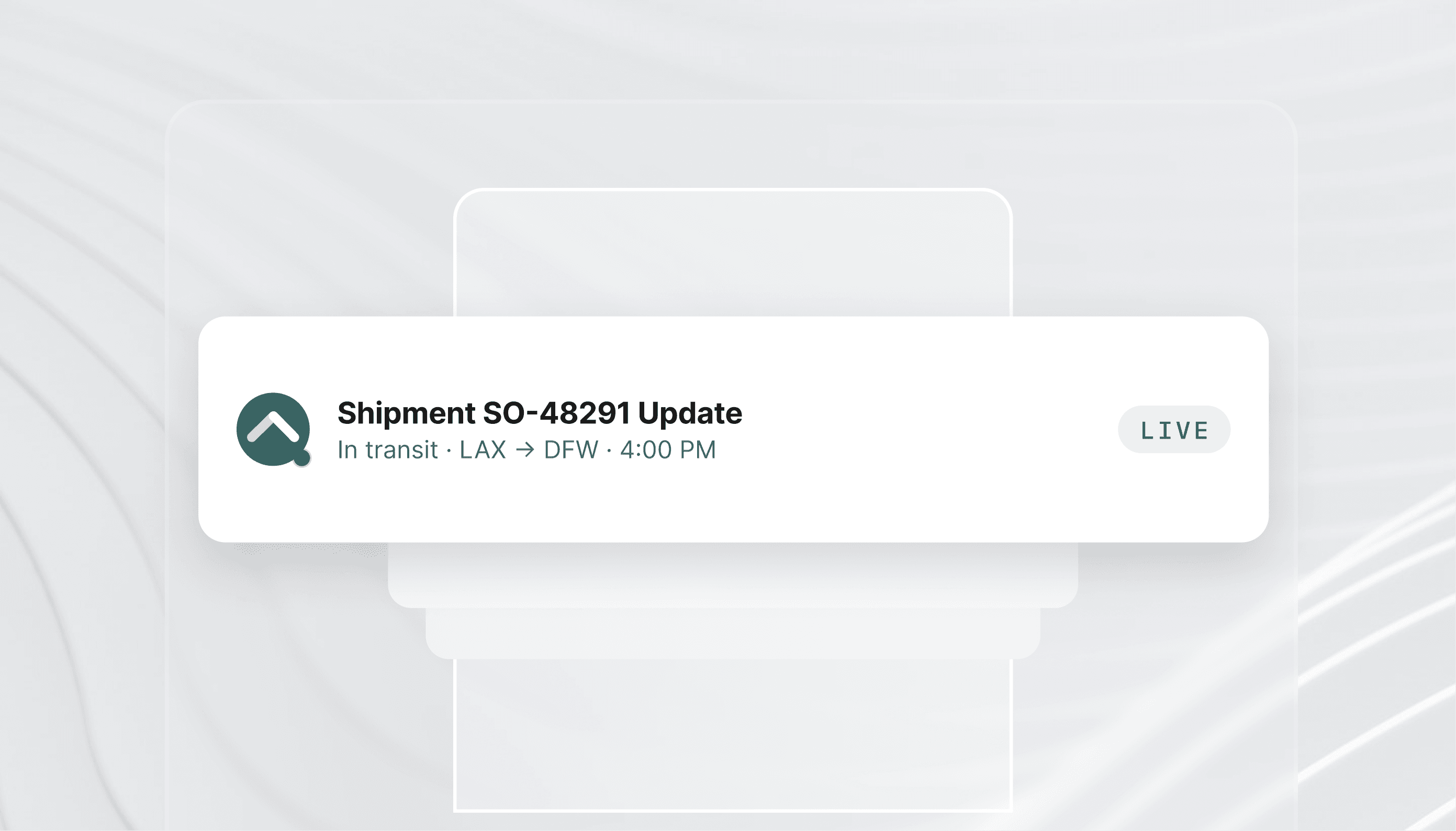 In-journey flight status notification interface