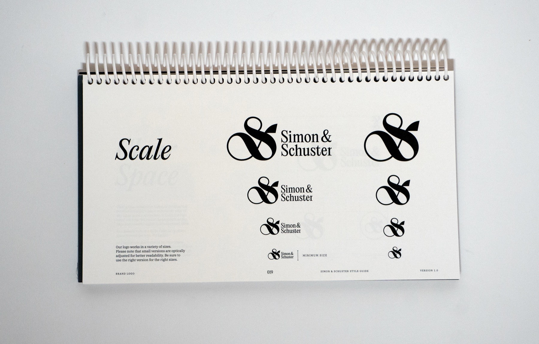 Simon & Schuster brand guidelines spread 18