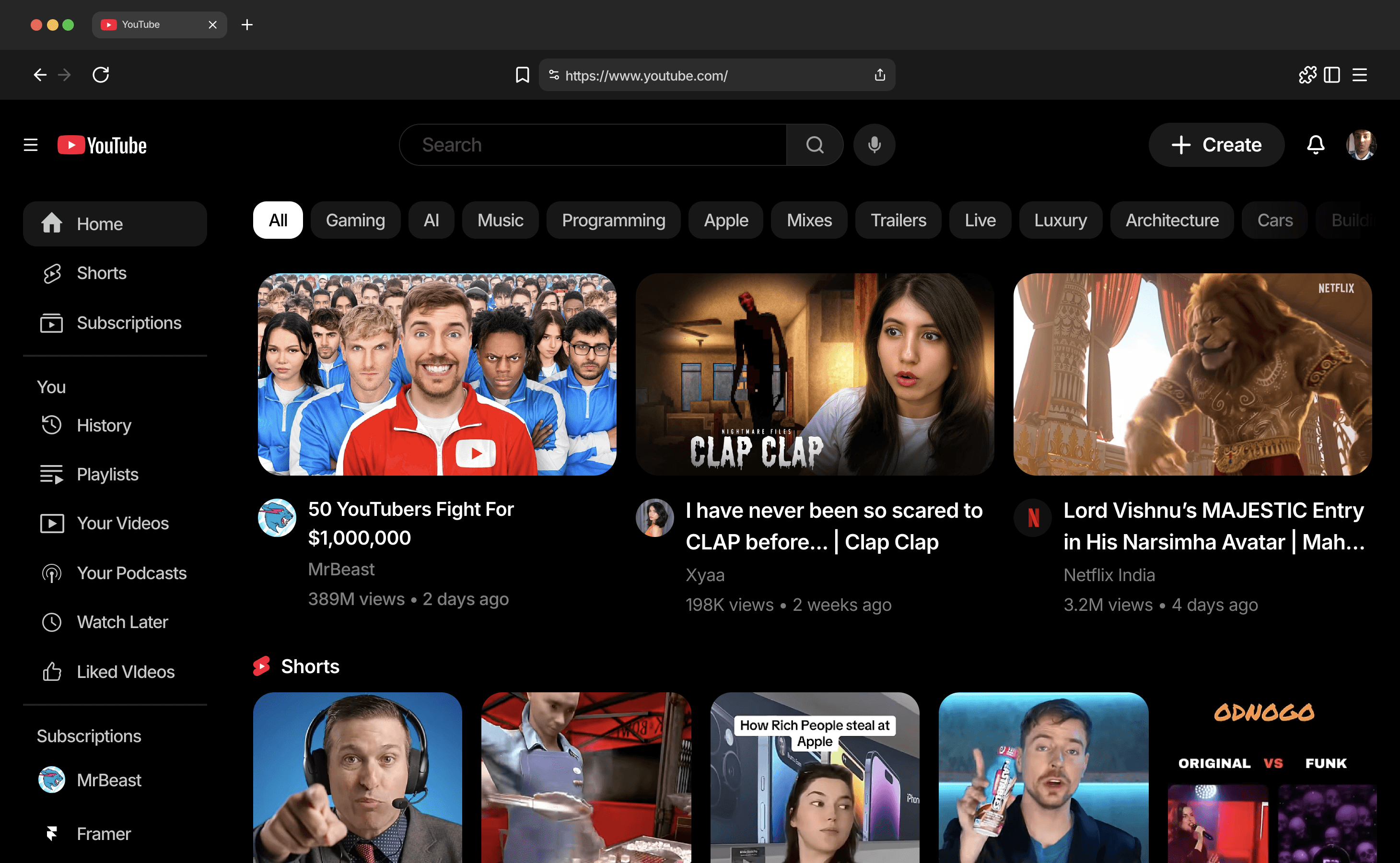 YouTube Mockup
