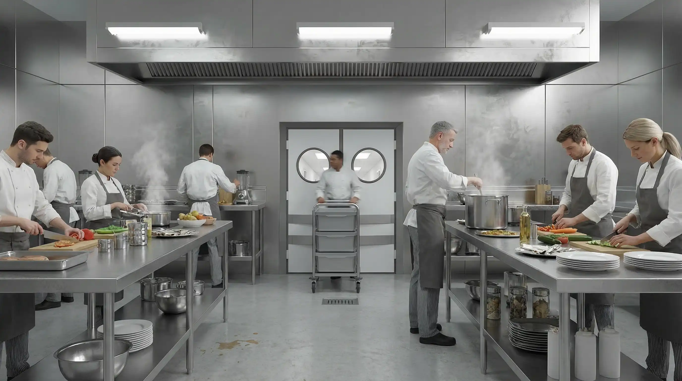 ai visualisatie van grootkeuken