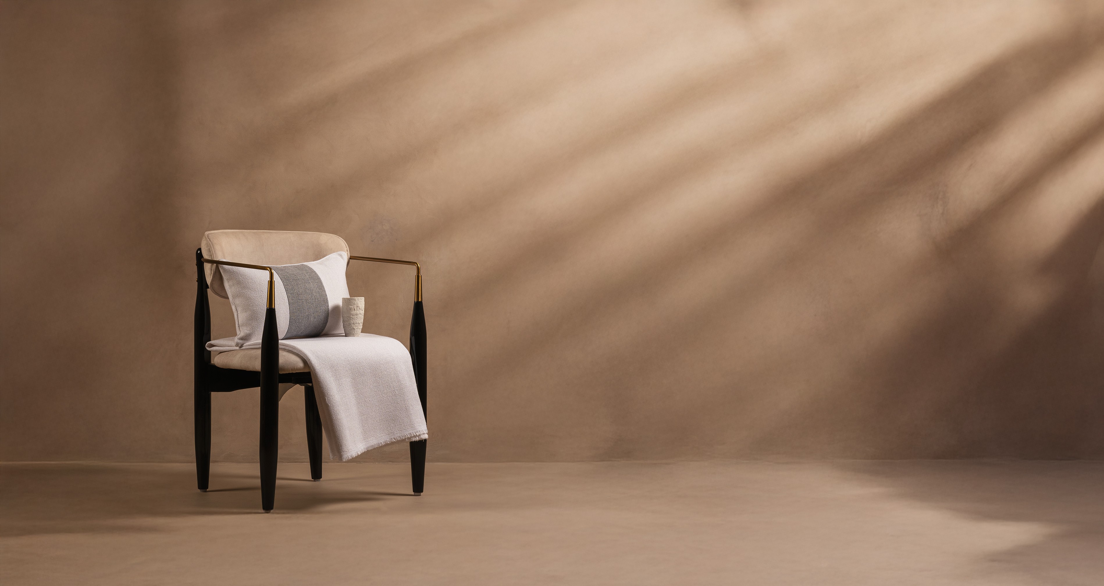 Modern curved staircase with warm ambient lighting