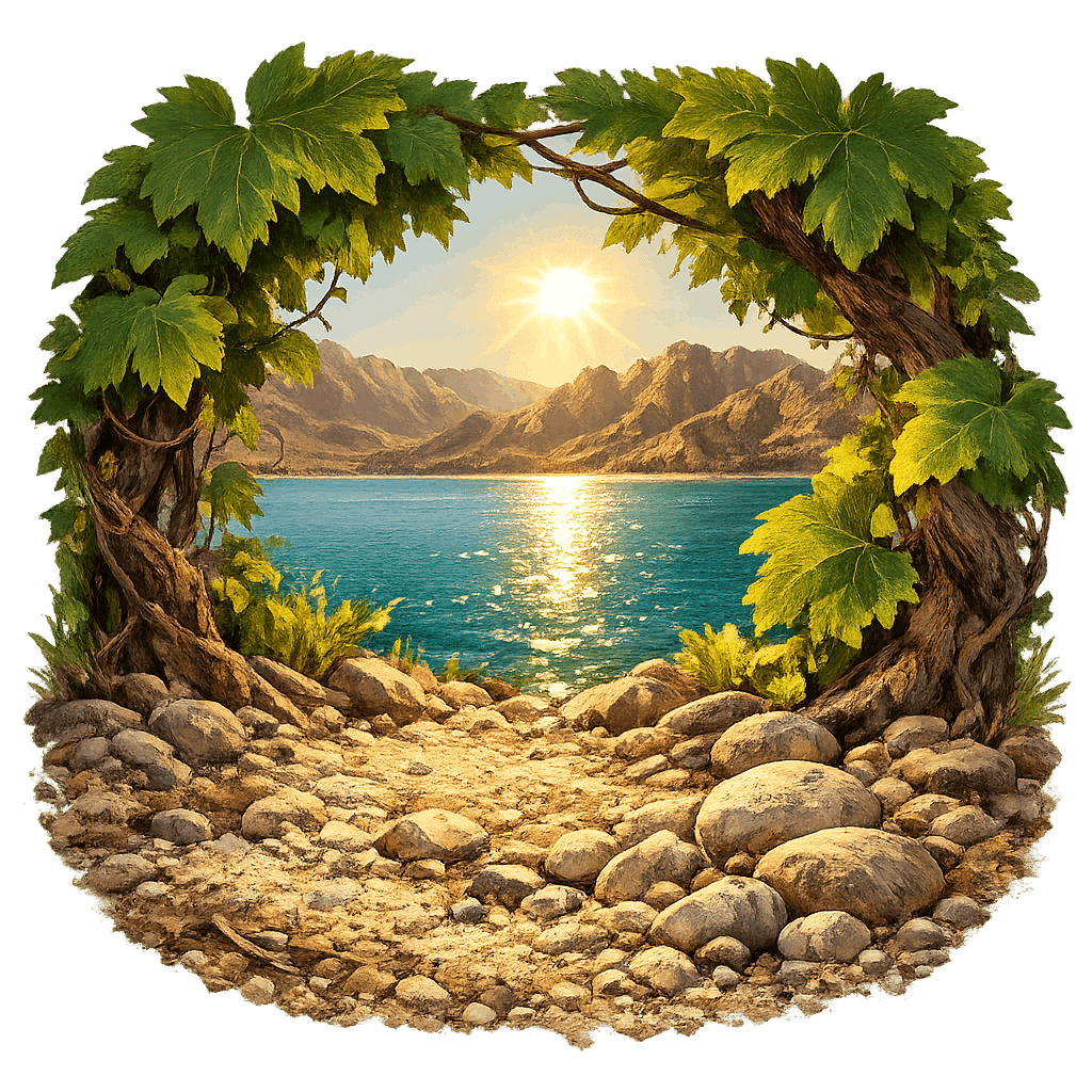 Detailed graphic of the Ullum Valley wine region.