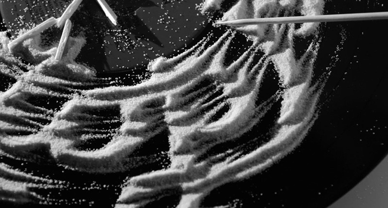 sand on black