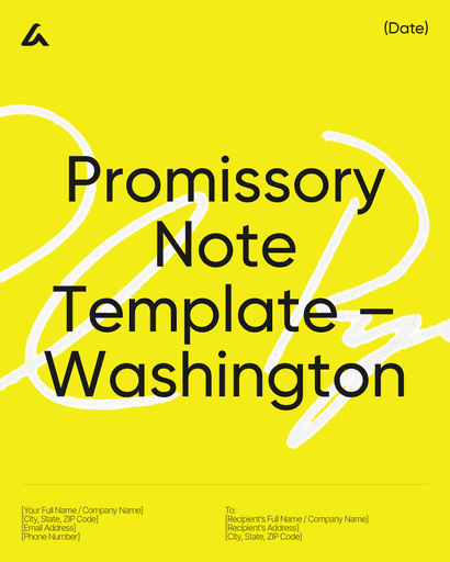 Promissory Note Template – Washington