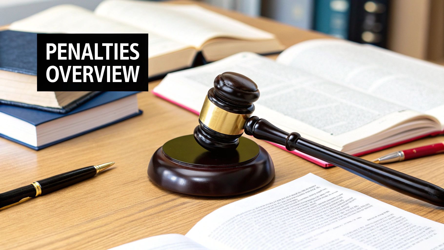 A Gavel on a Wooden Desk