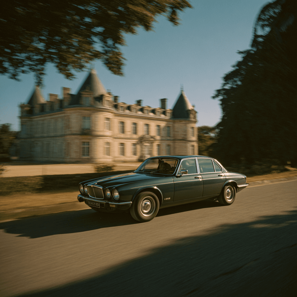 Vintage card moving motion blur