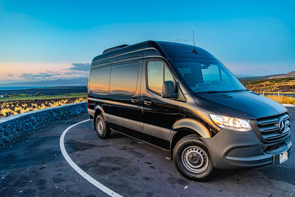 Black 12 Passenger Mercedes Sprinter for Rent