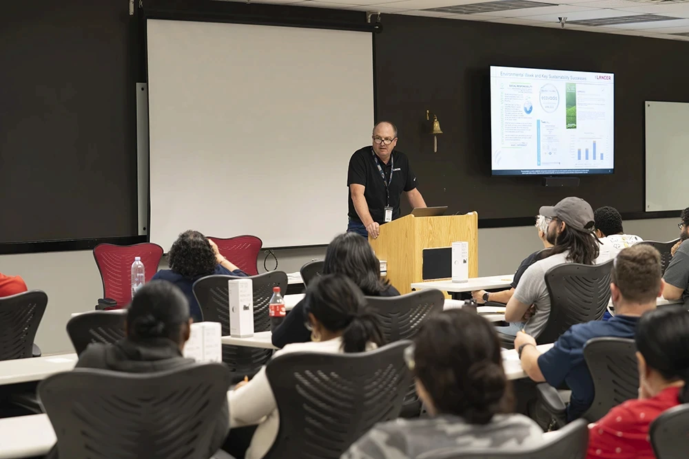 man analyzing crop health