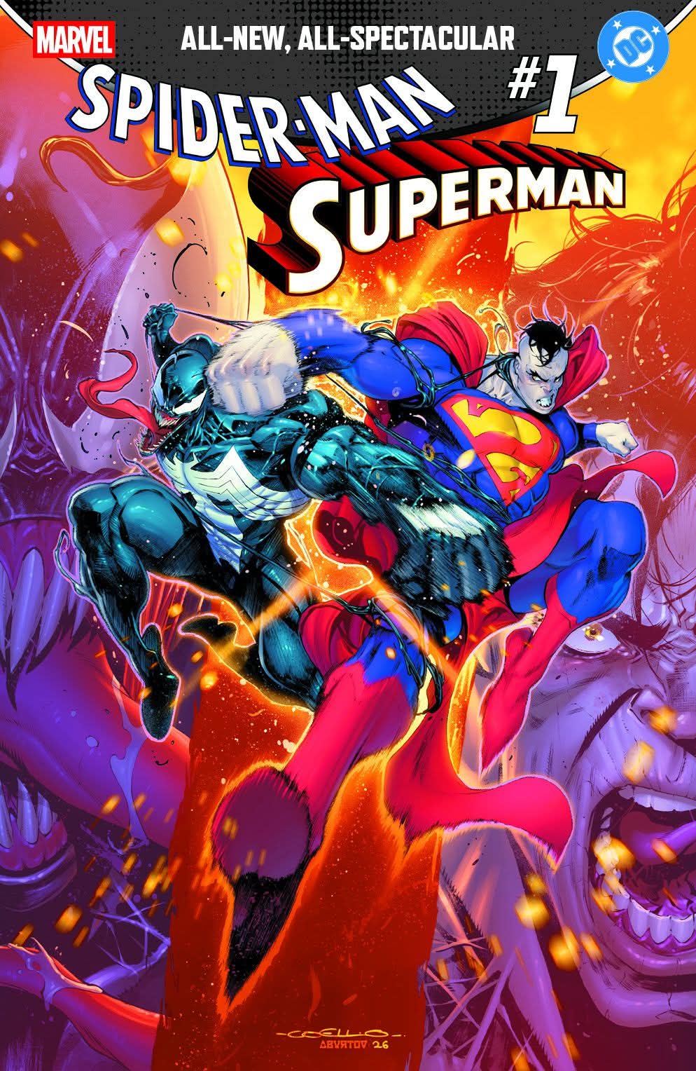 Spider-Man Superman #1 Iban Coello Big Dex Comics Exclusive Trade Dress FanExpo Philly Variant Cover