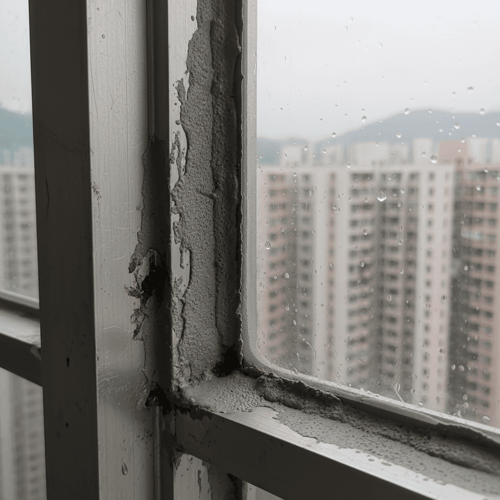 維景灣畔海景單位鋁窗五金同防潮選材示意圖