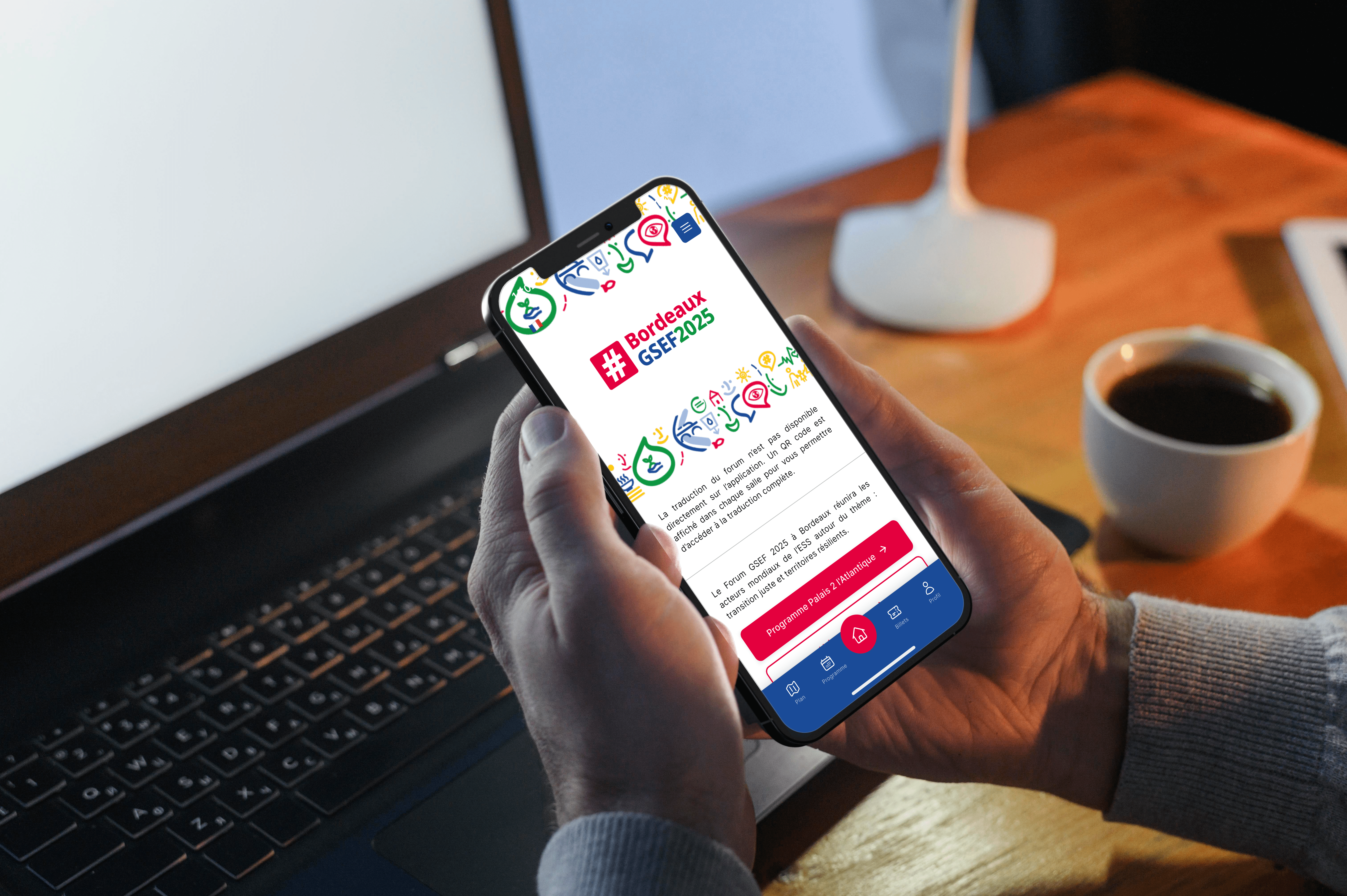 A mockup of Freelio's mobile app